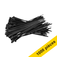 Offre : 10x 123encre collier de serrage 200 x 4,8 mm (100 pièces) - noir