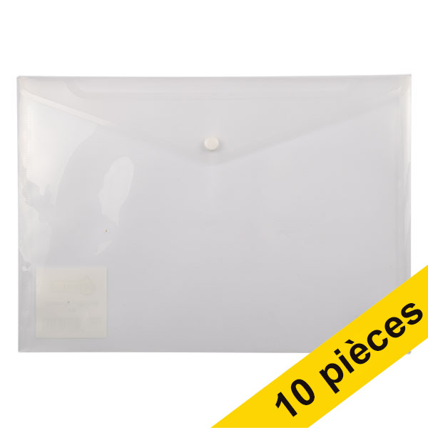 Offre : 10x 123encre enveloppe de document A4 - transparent 300597 - 1