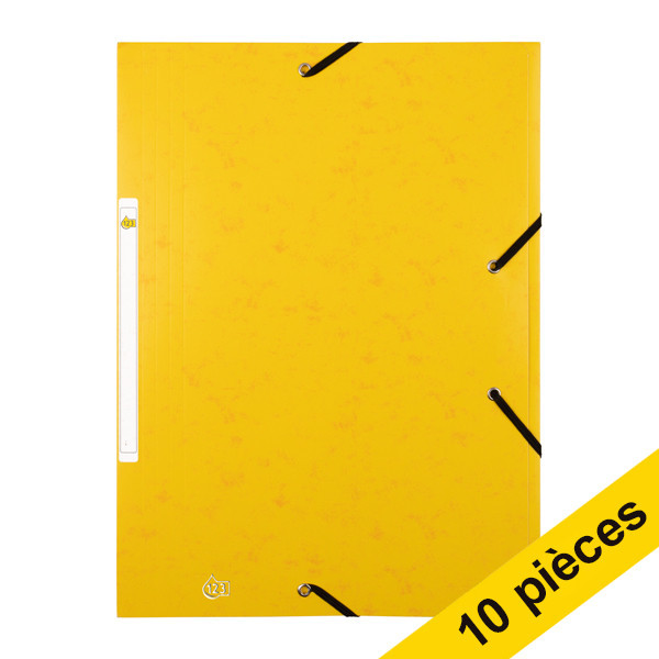 Offre : 10x 123encre farde en carton A4 - jaune 123inkt
