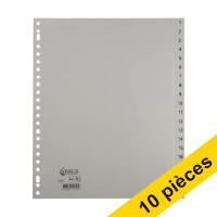 Offre : 10x 123encre intercalaires en plastique A4+ extra larges avec 20 onglets (23 trous) 301889