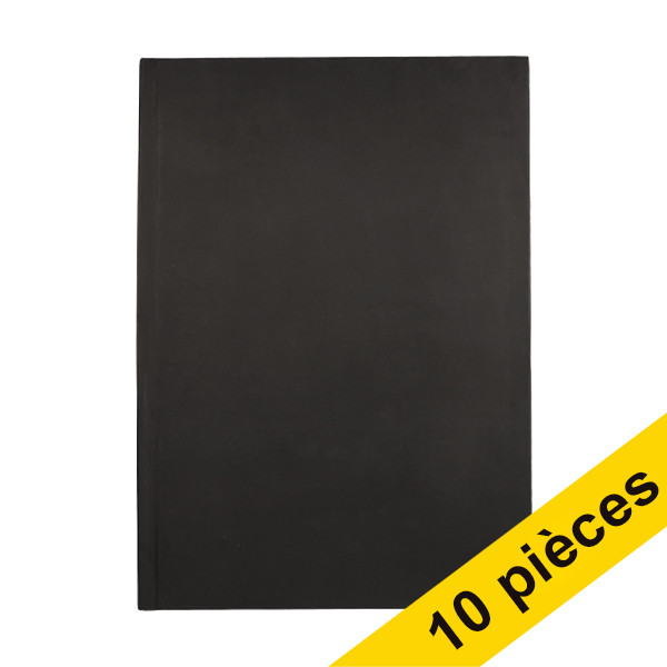 Offre : 10x 123encre livre relié A4 ligné 80 feuilles - noir 301409 - 1