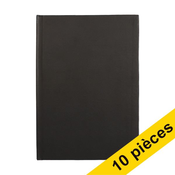 Offre : 10x 123encre livre relié A5 ligné 80 feuilles - noir 301413 - 1