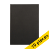 Offre : 10x 123encre livre relié A5 ligné 80 feuilles - noir 301413 - 1