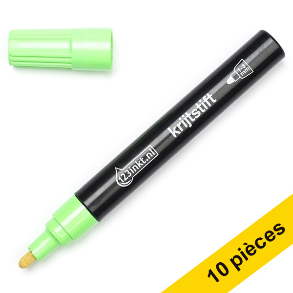 Offre : 10x 123encre marqueur craie - vert 300608 - 1