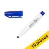 Offre : 10x 123encre marqueur mini pour tableau blanc (1 mm - ogive) - bleu