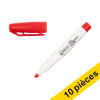 Offre : 10x 123encre marqueur mini pour tableau blanc (1 mm - ogive) - rouge