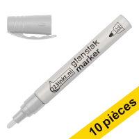 Offre : 10x 123encre marqueur peinture à encre brillante (1 - 3 mm ogive) - blanc