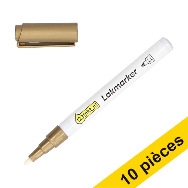 Offre : 10x 123encre marqueur peinture (1-2 mm ogive) - or 303319 - 1