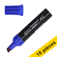Offre : 10x 123encre marqueur permanent (2 - 7 mm pointe biseautée) - bleu