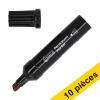 Offre : 10x 123encre marqueur permanent (2 - 7 mm pointe biseautée) - noir 303313 - 1