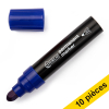 Offre : 10x 123encre marqueur permanent (3 - 7 mm ogive) - bleu