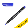 Offre : 10x 123encre marqueur permanent super fin (0,7 mm ogive) - bleu 303301 - 1