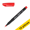 Offre : 10x 123encre marqueur permanent ultra fin (0,3 mm ogive) - rouge 303297 - 1