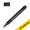 Offre : 10x 123encre marqueur pour chevalet (pointe biseautée de 1 à 5 mm) - noir 303309 - 1