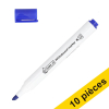 Offre : 10x 123encre marqueur pour tableau blanc (pointe biseautée de 1 à 5 mm) - bleu 303307 - 1