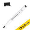 Offre : 10x 123encre marqueur pour tableau blanc (pointe biseautée de 1 à 5 mm) - noir 303305 - 1
