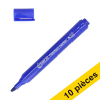 Offre : 10x 123encre marqueur pour tableau de conférence (pointe biseautée de 1 à 5 mm) - bleu 303311 - 1