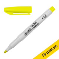 Offre : 10x 123encre marqueur textile (1 - 3 mm ogive) - jaune fluo
