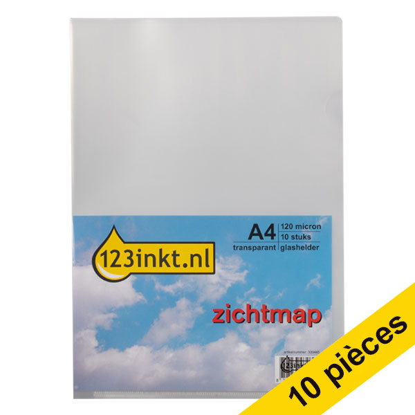 Offre : 10x 123encre pochette de transparence cristalline A4 120 microns (10 pièces) 301210 - 1