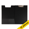 Offre : 10x 123encre porte-bloc avec rabat A4 portrait - noir 390650 - 1