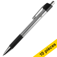 123inkt Offre : 10x 123encre portemine 0,7mm avec grip en caoutchouc - argent  301207