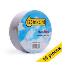 123inkt Offre : 10x 123encre ruban à conduits 50 mm x 50 m - argent  301385