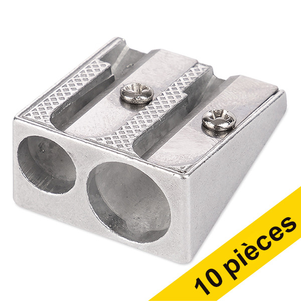 Offre : 10x 123encre taille-crayon à double lame 390669 - 1