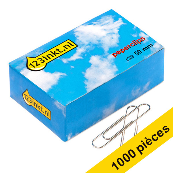 123inkt Offre : 10x 123encre trombones arrondis 50 mm (100 pièces)  300649 - 1