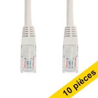 Offre : 10x c123encre câble réseau Cat6 U/UTP (0,25 mètre) - gris