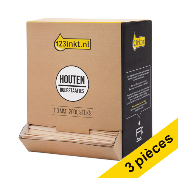 123inkt Offre : 123encre agitateurs en bois 110 mm (6000 pièces) FSC® 100%  300824 - 1