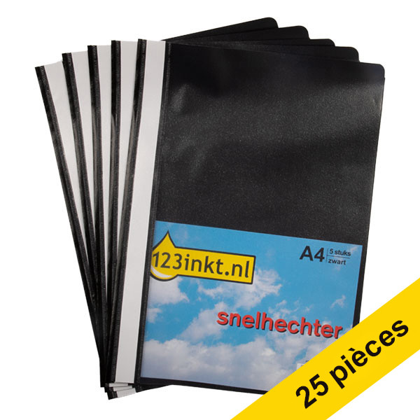 123inkt Offre : 123encre chemise à lamelle A4 (25 pièces) - noir K-22042C 300545 - 1