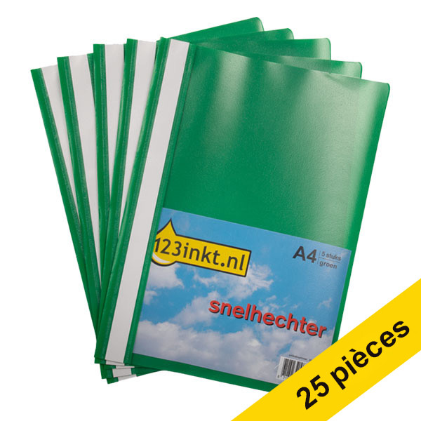 Offre : 123encre chemise à lamelle A4 (25 pièces) - vert 300548 - 1