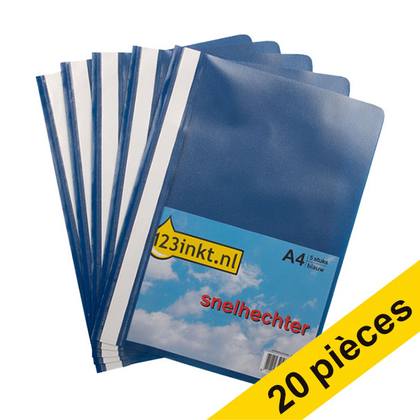 123inkt Offre : 123encre chemise à lamelle A4 (5 pièces) - bleu  301344 - 1