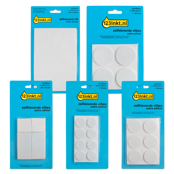 123inkt Offre : 123encre patins adhésifs assortiment - blanc  301028 - 1