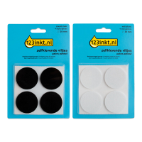 Offre : 123encre patins adhésifs ronds 38 mm (8 pièces) - noir/blanc