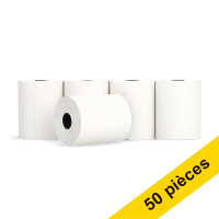 Offre : 123encre rouleau de caisse enregistreuse 57x47x12 thermo 48 grammes (50 pièces) - blanc 303627