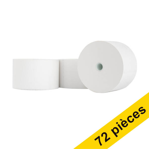 Offre : 123encre rouleau de caisse enregistreuse 60x100x12 mm thermo (72 pièces) - blanc 302713 - 1