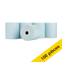Offre : 123encre rouleau de caisse enregistreuse 80x80x12 mm thermo (100 pièces) - bleu 302716