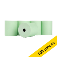 Offre : 123encre rouleau de caisse enregistreuse 80x80x12 mm thermo (100 pièces) - vert 302718