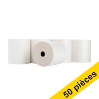 Offre : 123encre rouleau de caisse enregistreuse duplicata 76x70x12 mm (50 pièces) - blanc/jaune 302709