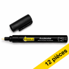 Offre : 12x 123encre marqueur acrylique (1,8 à 2,5 mm ogive/biseautée) - noir 328506 - 1