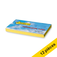 123inkt Offre : 12x 123encre notes autocollantes 76 x 127 mm - jaune 655CYC 300205