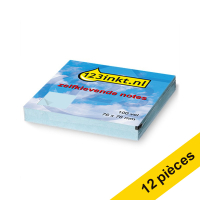 123inkt Offre : 12x 123encre notes autocollantes 76 x 76 mm - bleu  300247