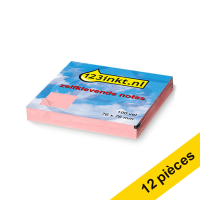 123inkt Offre : 12x 123encre notes autocollantes 76 x 76 mm - rose  300253