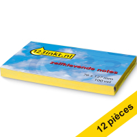 123inkt Offre : 12x 123encre notes autocollantes lignées 76 x 127 mm - jaune 635CYC 300482