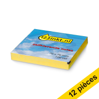 123inkt Offre : 12x 123encre notes autocollantes lignées 76 x 76 mm - jaune  300481