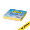 Offre : 12x 123encre notes autocollantes lignées 76 x 76 mm - jaune