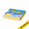 Offre : 24x 123encre notes autocollantes 76 x 76 mm - jaune