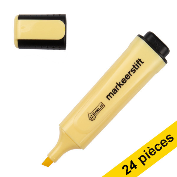 123inkt Offre : 24x 123encre surligneur - jaune pastel  301358 - 1