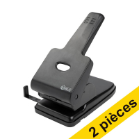 Offre : 2x 123encre Heavy Duty perforatrice à 2 trous (60 feuilles) - noir
